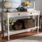 Baxton Studio Ariella Country Cottage Farmhouse Whitewashed 1-Drawer Console Table 147-8190 - alternate 10